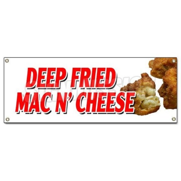 Signmission DEEP FRIED MAC N CHEESE BANNER SIGN macaroni and cheese baked hot B-Deep Fried Mac N Cheese